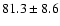 $81.3\pm8.6$