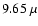$9.65\ \mu $