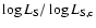 $\log L_{\rm S}/\log L_{\rm S,c}$