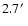 $2.7\hbox{$^\prime$ }$