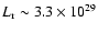 $L_{\rm r} \sim 3.3 \times
10^{29}$