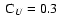 $~{\rm C}_U=0.3$