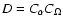 $D=C_\alpha C_\Omega$