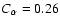 $C_\alpha =0.26$