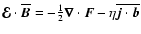 $\vec{\cal E}\cdot\overline{\vec{B}}=
-{\textstyle{1\over2}}\vec{\nabla}\cdot{\vec{F}}-\eta\overline{{\vec{j}}\cdot{\vec{b}}}$
