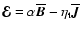 $\vec{\cal E}=\alpha\overline{\vec{B}}-\eta_{\rm t}\overline{\vec{J}}$