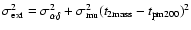 $\sigma_{\rm ext}^{2} = \sigma_{\alpha\delta}^{2}+\sigma_{\rm mu}^{2}(t_{\rm 2mass}-t_{\rm pm200})^{2}$