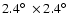 $2.4\hbox{$^\circ$ }\times 2.4 \hbox{$^\circ$ }$