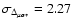 $\sigma _{\Delta _{\mu \alpha *}}=2.27$