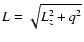 $L=\sqrt{L_{z}^{2}+q^{2}}$