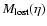 $M_{\rm lost}(\eta)$