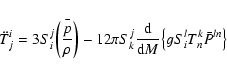\begin{displaymath}\ddot T^{i}_{j}=3S^{j}_{i}\bar {\left({p\over \rho}\right)}-1...
...m d}M}
\big\lbrace gS^{l}_{i}T^{k}_{n}{\bar P}^{ln}\big\rbrace \end{displaymath}
