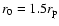 $r_{0}=1.5r_{\rm p}$