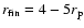 $r_{\rm fin}=4-5r_{\rm p}$