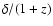 $\delta/(1+z)$