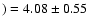 $) =
4.08\pm0.55$