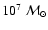 $10^{7}~{\cal{M}}_{\odot}$