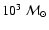 $10^{3}~{\cal{M}}_{\odot}$