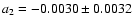 $a_2=-0.0030\pm0.0032$
