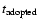 $t_{\rm adopted}$