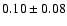 $0.10\pm0.08$