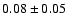 $0.08\pm0.05$