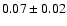 $0.07\pm0.02$