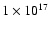 $1 \times 10^{17}$