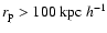 $r_{\rm p} > 100 \ {\rm kpc} \ h^{-1}$