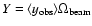 $Y= \langle y_{\rm obs}\rangle \Omega_{\rm beam}$
