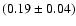 $(0.19 \pm 0.04) $