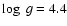 $\log~ g=4.4$