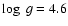$\log~ g=4.6$