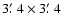$3\hbox {$.\mkern -4mu^\prime $ }4 \times 3\hbox {$.\mkern -4mu^\prime $ }4$