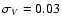 $\sigma_{V}=0.03$