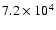 $7.2 \times 10^4$