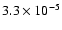$3.3\times 10^{-5} $