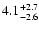 $\rm 4.1^{+2.7}_{-2.6}$