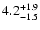 $\rm 4.2^{+1.9}_{-1.5}$