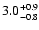 $\rm 3.0^{+0.9}_{-0.8}$