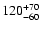 $\rm 120^{+70}_{-60 }$