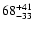 $\rm 68^{+41}_{-33}$
