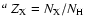 $^a\;Z_{\rm X} = N_{\rm X}/N_{\rm H}$
