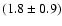 $(1.8\pm0.9)$
