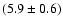 $(5.9\pm0.6)$