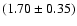 $(1.70\pm0.35)$