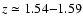 $z \simeq 1.54{-}1.59$