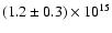 $(1.2\pm0.3)\times10^{15}$