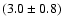 $(3.0\pm0.8)$