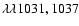 $\lambda\lambda1031,1037$